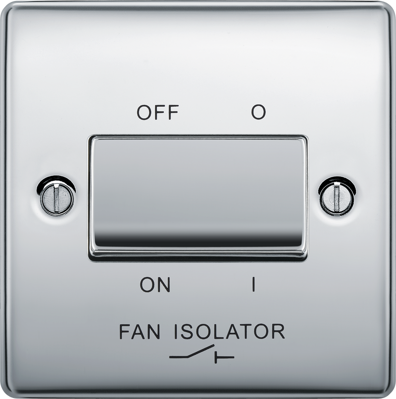 BG Electrical Nexus Metal Polished Chrome - Triple pole fan isolator