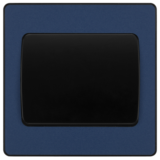 BG Electrical Evolve Matt Blue - Single, 2 way switch, wide rocker
