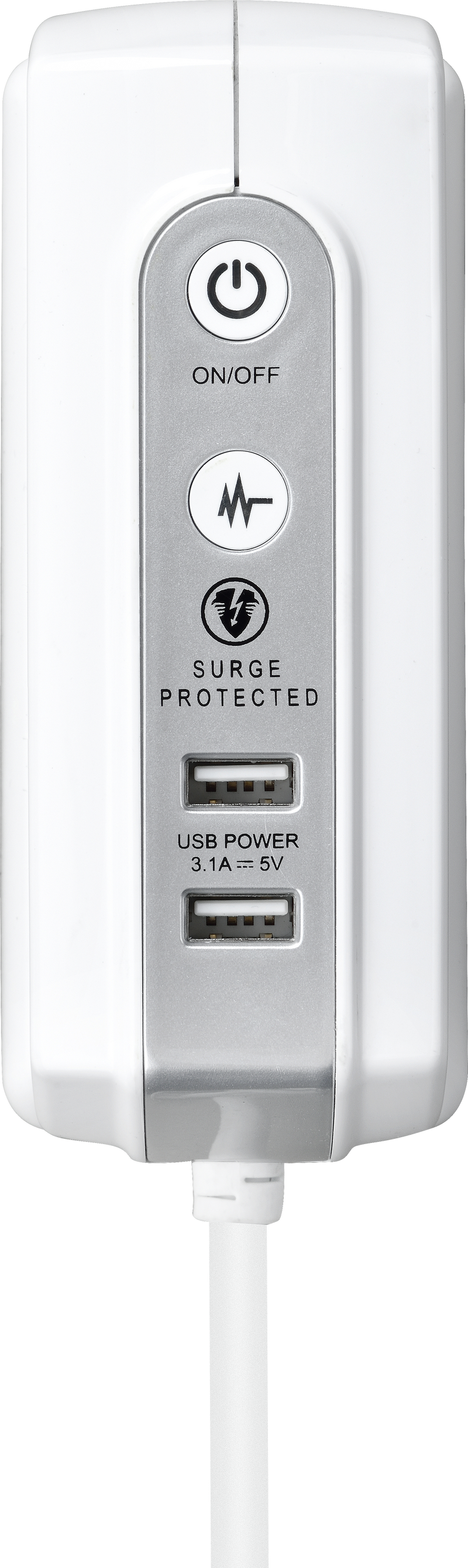 Masterplug High Gloss USB - 2 x USB A, 4 Sockets, 2m, 13A, Gloss White