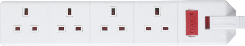 Masterplug Work - 4 Sockets, 13A, White