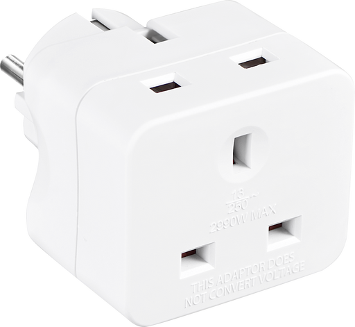 Masterplug Travel - 2 Socket, White