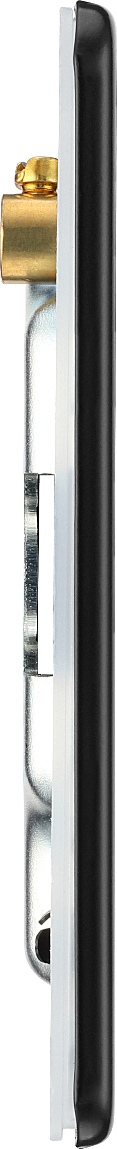 BG Electrical Flatplate Screwless Matt Black - Double, blank plate