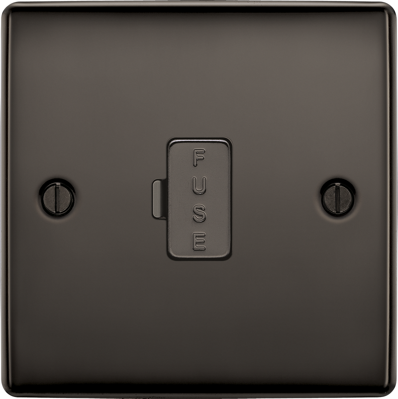 BG Electrical Nexus Metal Black Nickel - Unswitched and fused