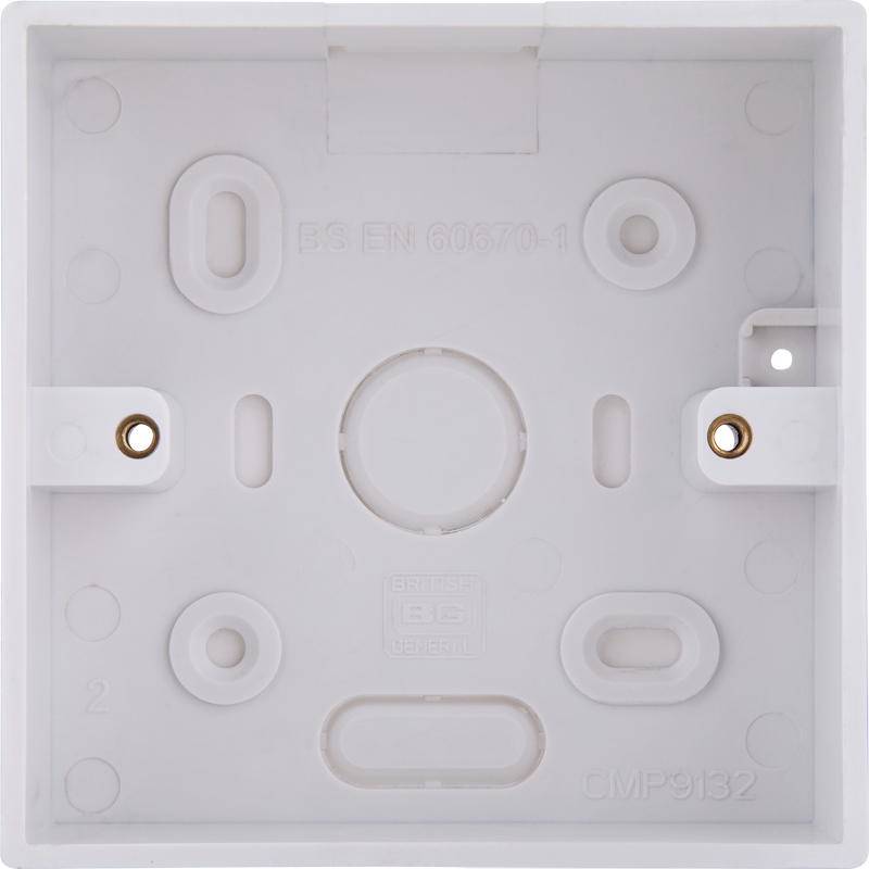 BG Electrical 900 Series - PVC Square Surface Box, Single, 32mm