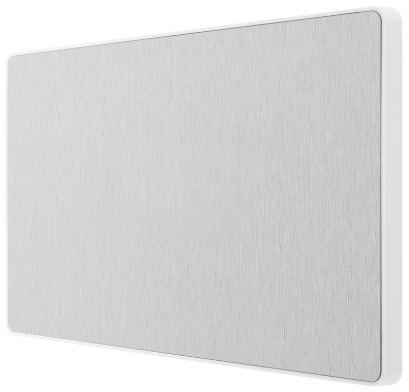 BG Electrical Evolve Brushed Steel - Double, blank plate