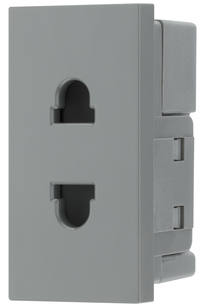 BG Electrical Euro Module - 16A 2 pin, unswitched socket