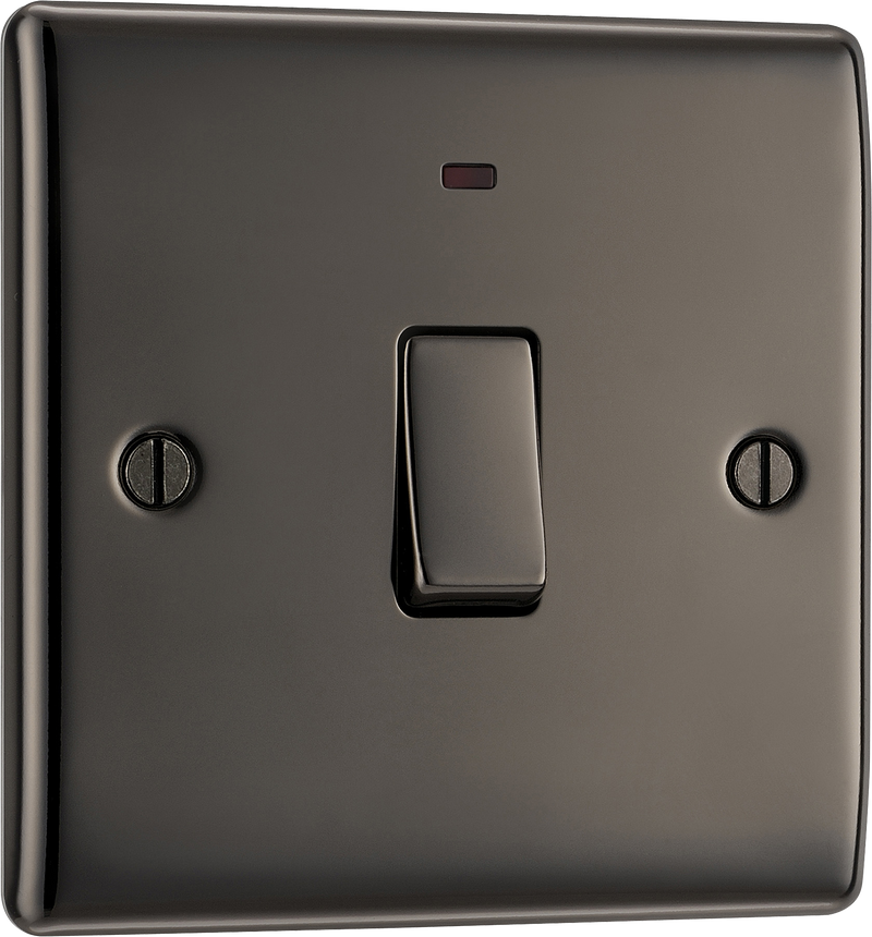 BG Electrical Nexus Metal Black Nickel - 20A, double pole, with indicator