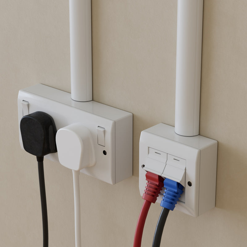 D-Line Trunking - 30x15mm White 3m Self Adhesive Length