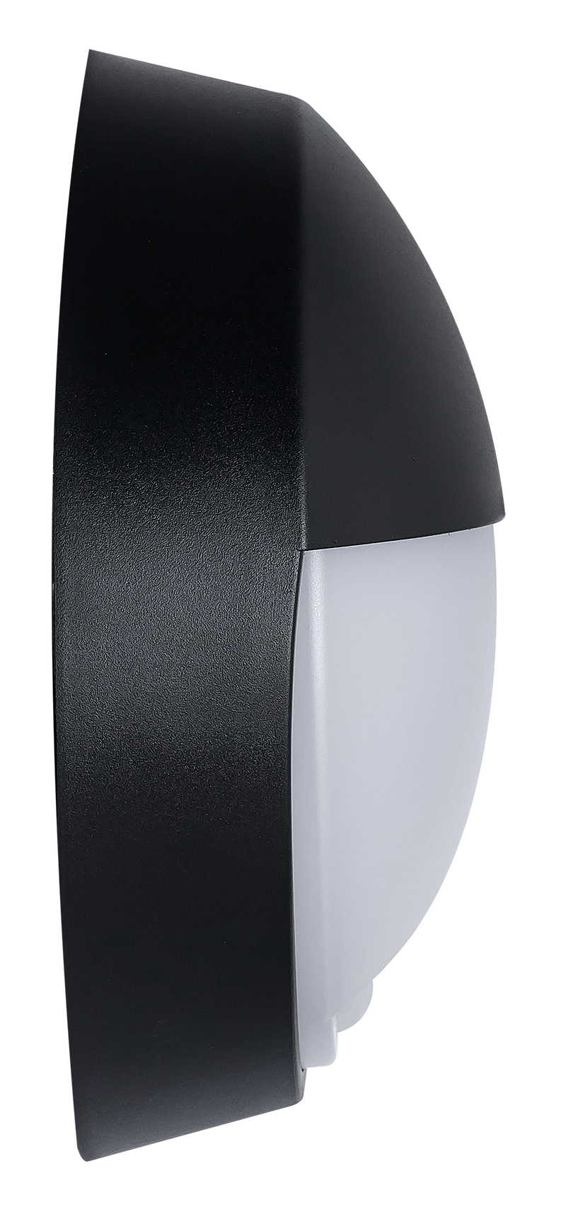 Luceco Ext Residential - Exterior residential bulkhead eyelid 400lumens with white or black bezel + PIR