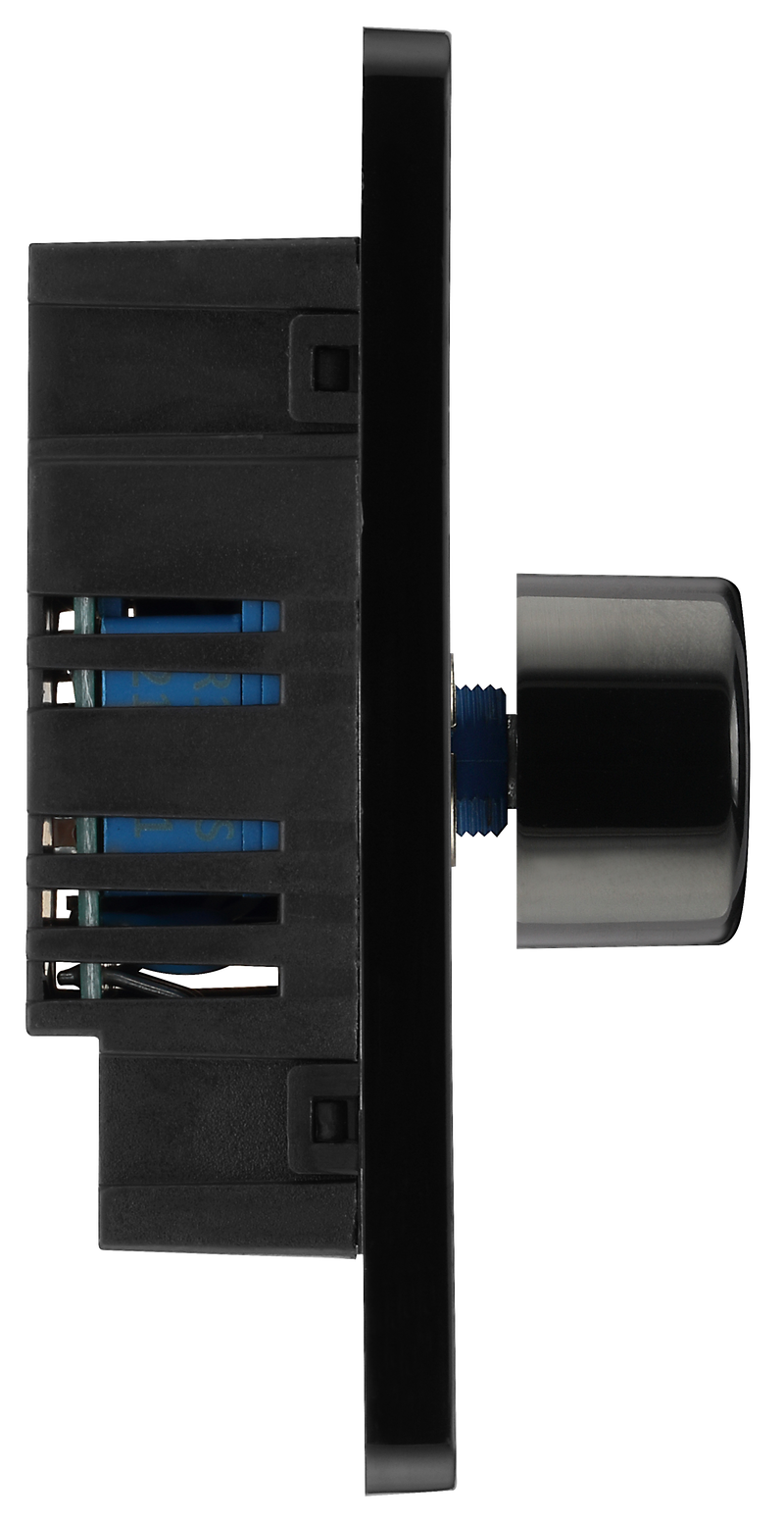 BG Electrical Evolve Matt Black - Single, 2 way push 200W