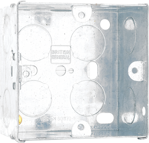 BG Electrical Contractor - Steel Knockout Box, Single, 47mm