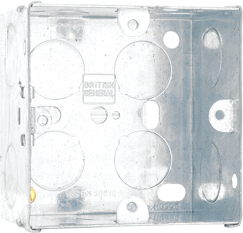 BG Electrical Contractor - Steel Knockout Box, Single, 47mm