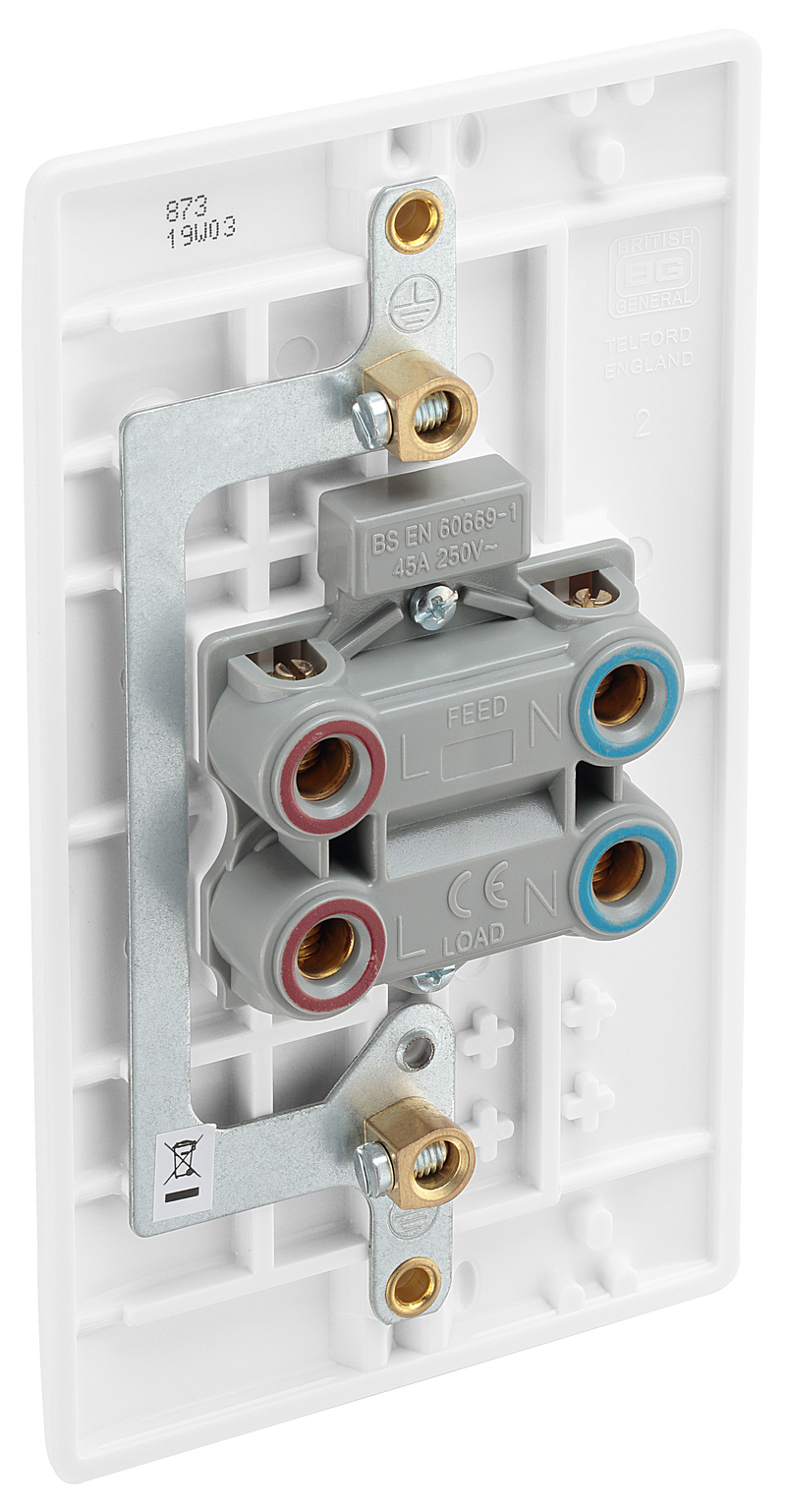 BG Electrical 800 Series - 45A, double pole, large plate