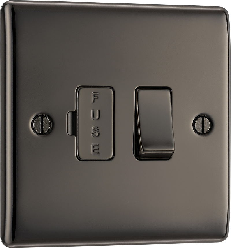 BG Electrical Nexus Metal Black Nickel - Switched and fused