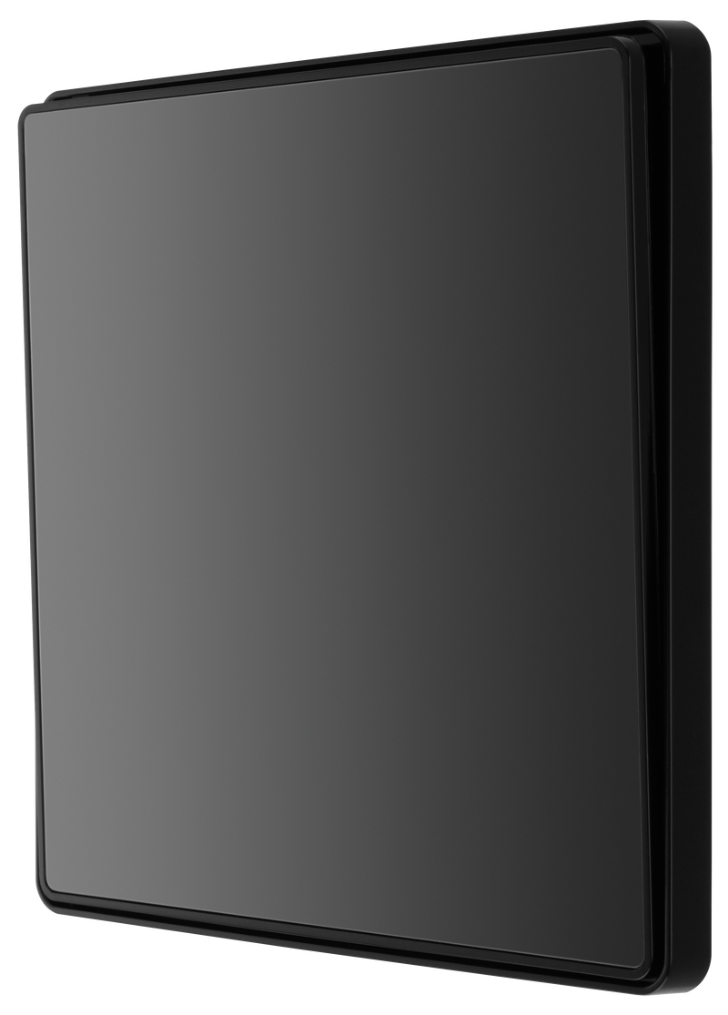 BG Electrical Evolve Black Chrome - Single, 2 way switch, edge rocker