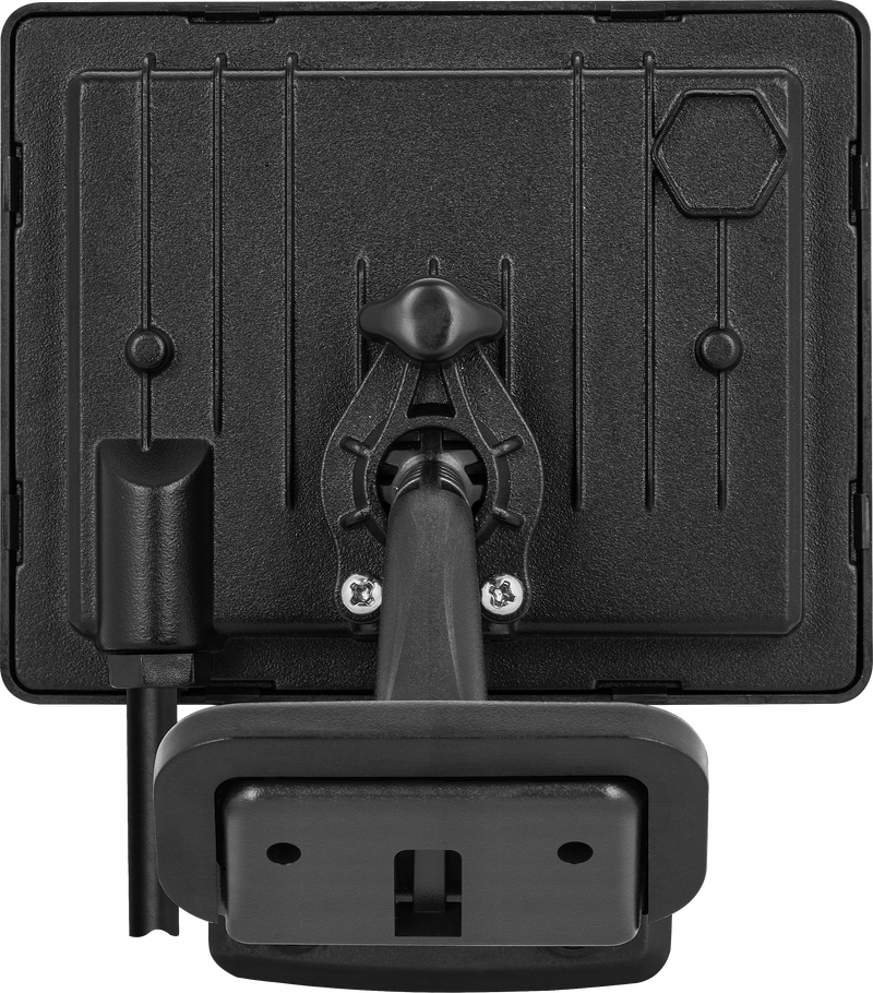 Luceco Essence Floodlight - Essence floodlight with ball joint 20W black 4000K colour temp with PIR