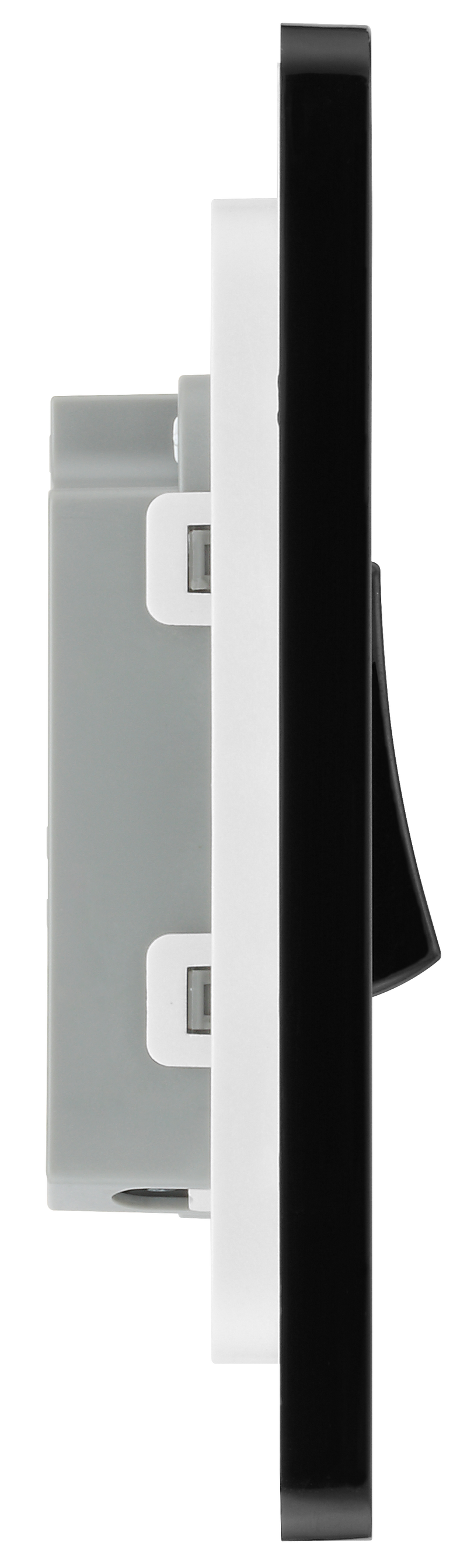 BG Electrical Evolve Matt Grey - Single, bell push switch