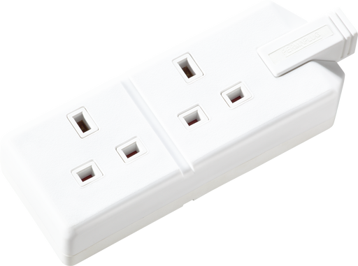 Masterplug Work - 2 Sockets, 13A, White