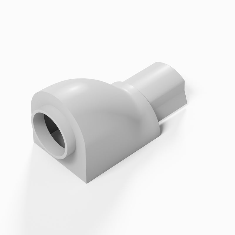 D-Line Trunking - 30x15mm White Smooth-Fit Circular Adaptor