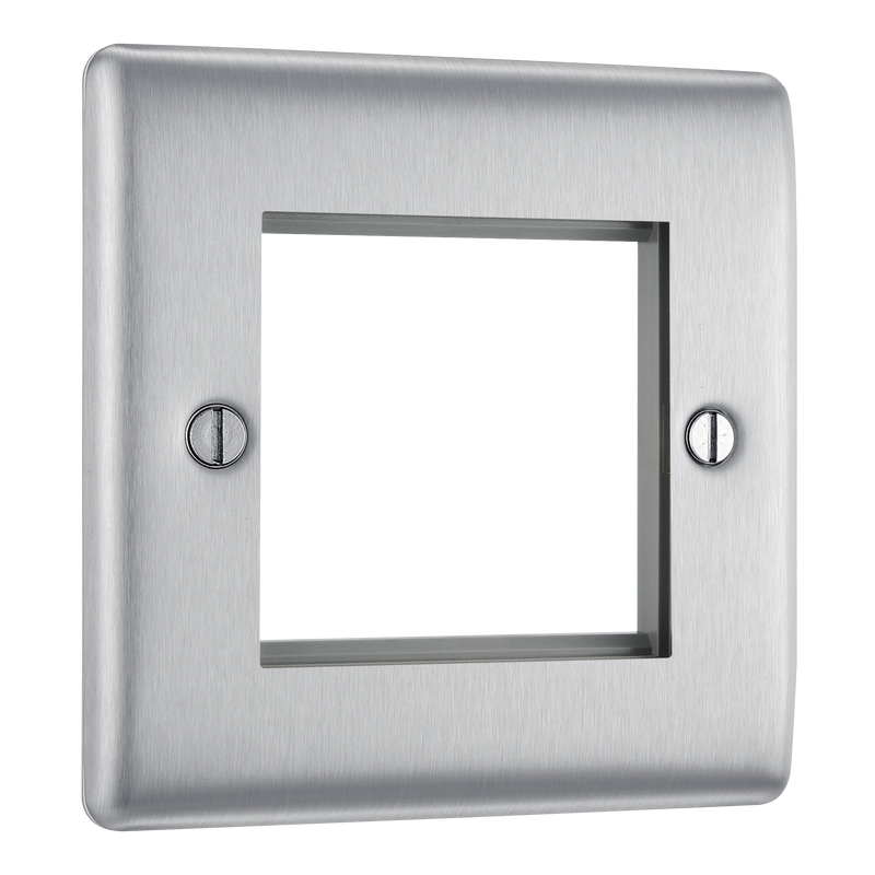 BG Electrical Euro Module - 2 module - square