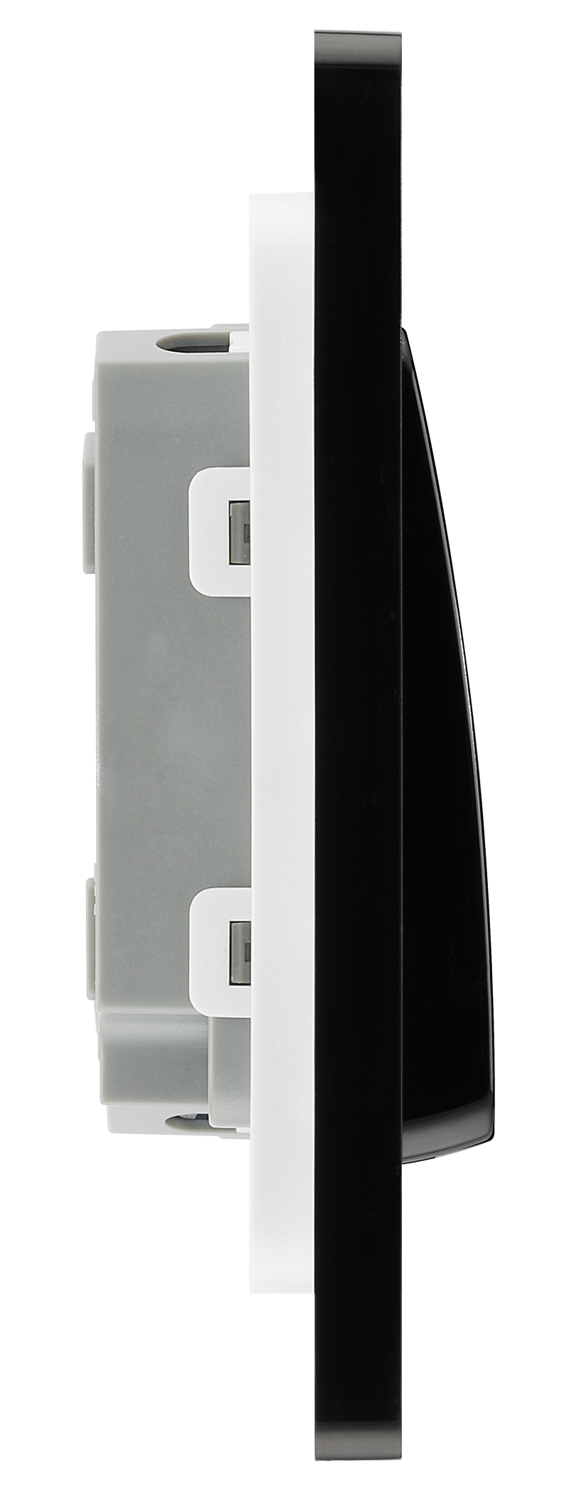 BG Electrical Evolve Matt Black - Double, 2 way switch, wide rocker