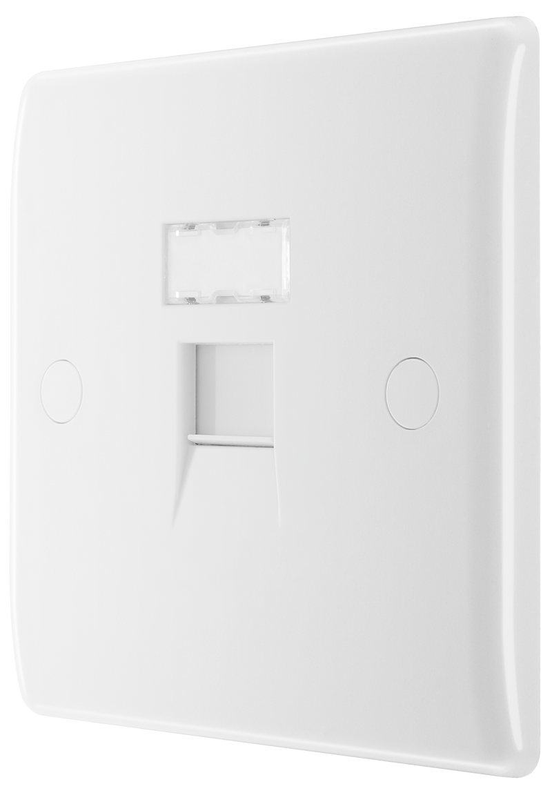 BG Electrical 800 Series - Single, RJ45 data socket (screw)