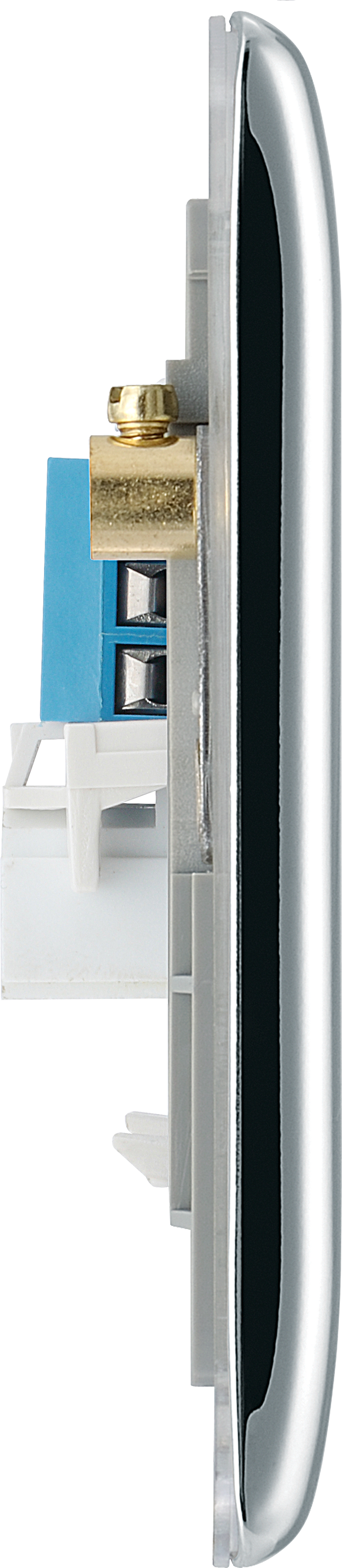 BG Electrical Nexus Metal Polished Chrome - Double, telephone socket, secondary