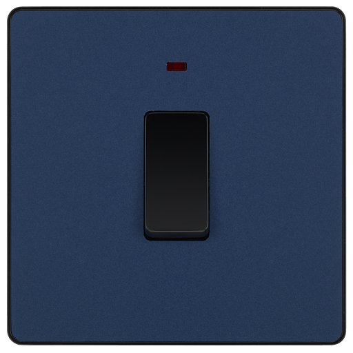 BG Electrical Evolve Matt Blue - 20A, double pole, with indicator