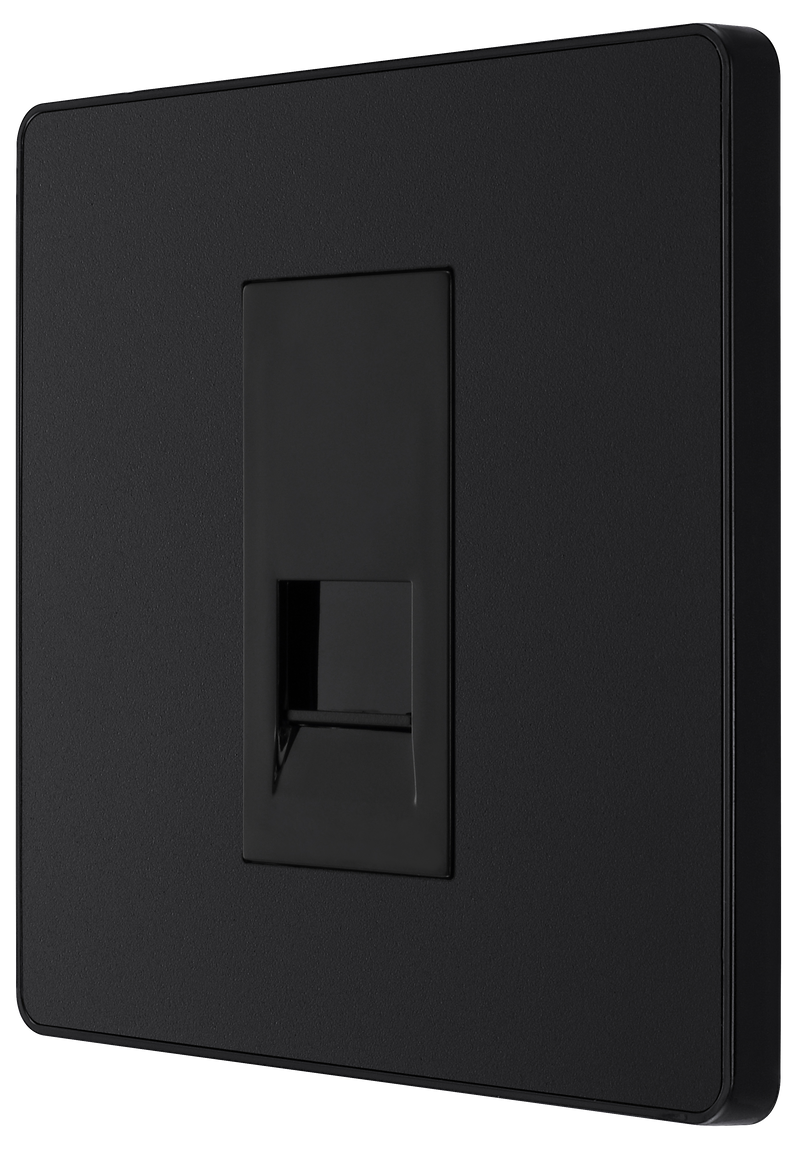 BG Electrical Evolve Matt Black - Single, telephone socket, master