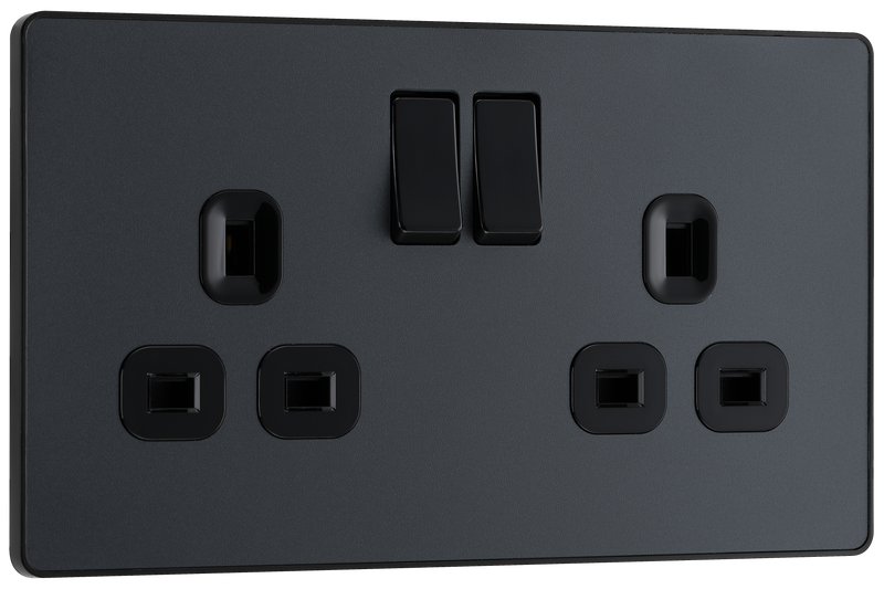 BG Electrical Evolve Matt Grey - Double, switched, single pole