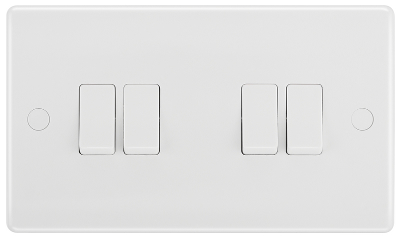 BG Electrical 800 Series - Quadruple, 2 way switch