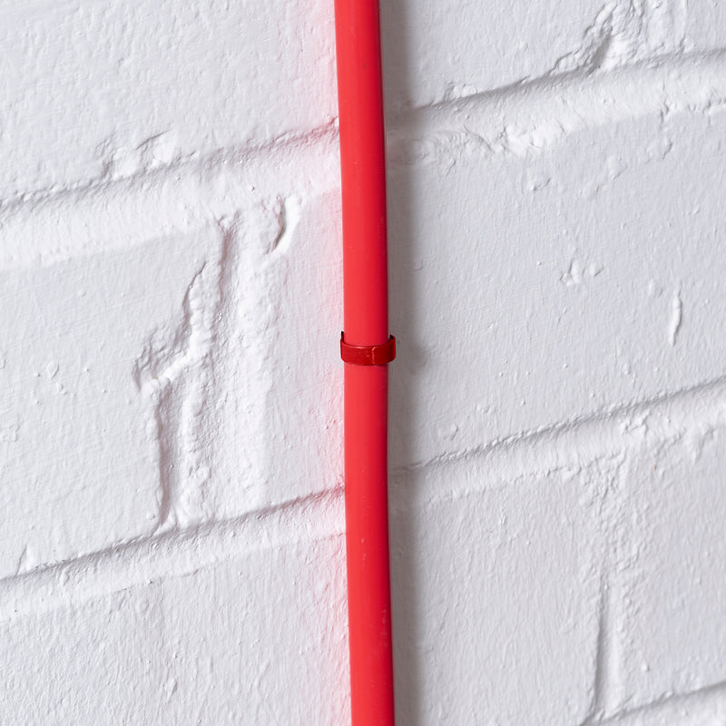 D-Line Fire Clip - Safe-D Stag-Clip for 1x 6-8mm φ cable. Single, Red - Pack of 100
