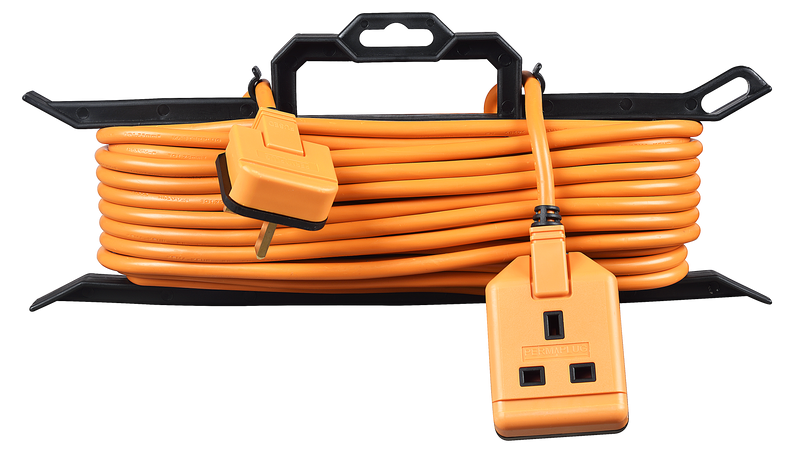 Masterplug Outdoor - 1 Socket, 15m, 13A, Orange