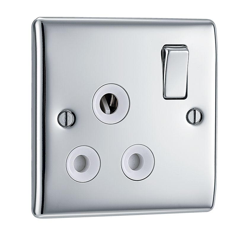 BG Electrical Nexus Metal Polished Chrome - 15A, single, switched, round pin