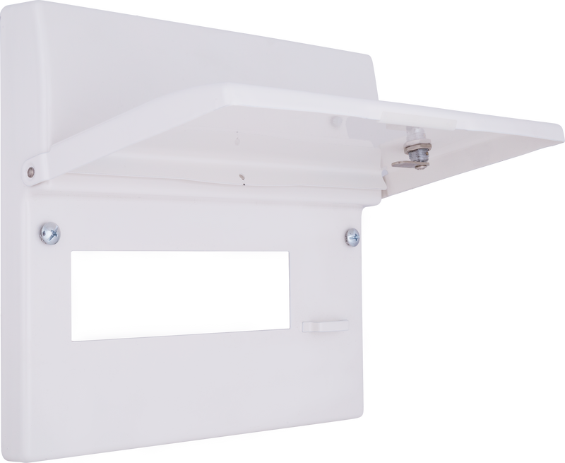 BG Circuit Protection Front Panels - 9 Module, lockable cover with barrel lock