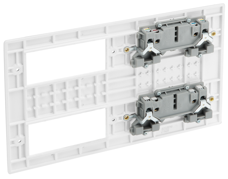 BG Electrical 800 Series - 2 x double, switched, douple pole, 8 Euro Module