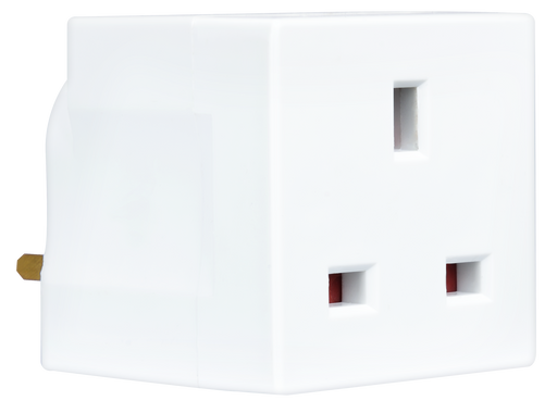 Masterplug Basic - 2 Sockets, 13A, White