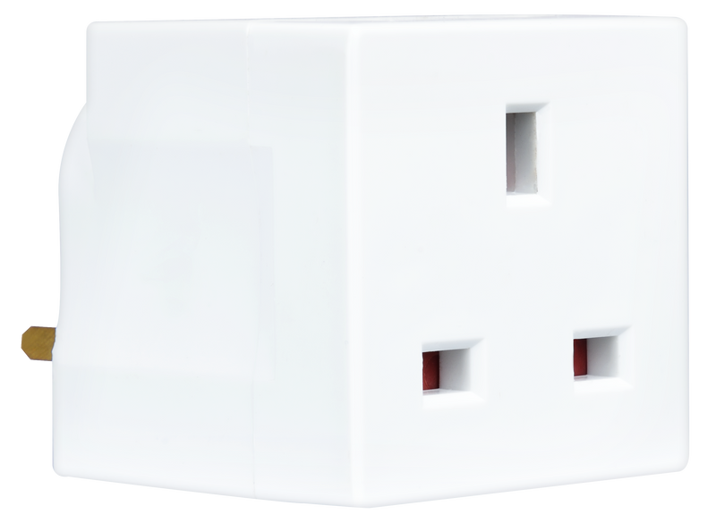 Masterplug Basic - 2 Sockets, 13A, White