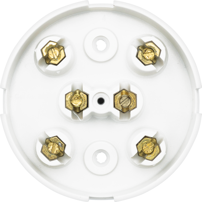 BG Electrical Contractor - Selective Entry Junction Box 6 Way, 20A, 89mm Dia, White