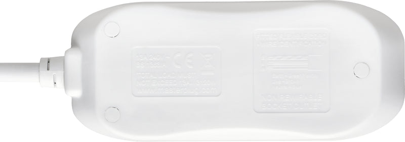 Masterplug Basic - 2 Sockets, 5m, 13A, White