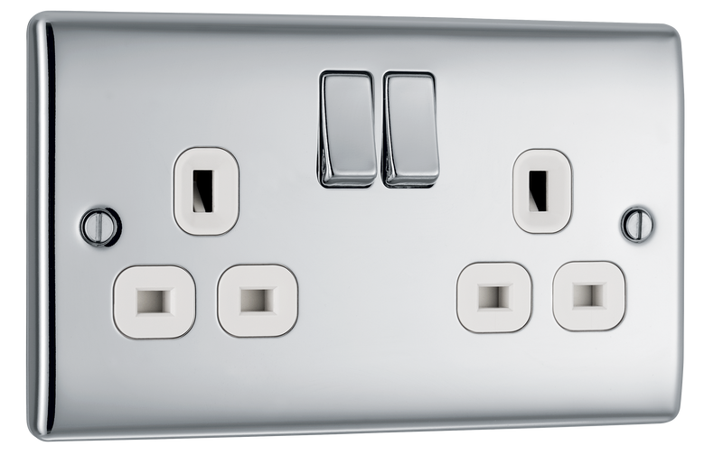 BG Electrical Nexus Metal Polished Chrome - Double, switched, double pole