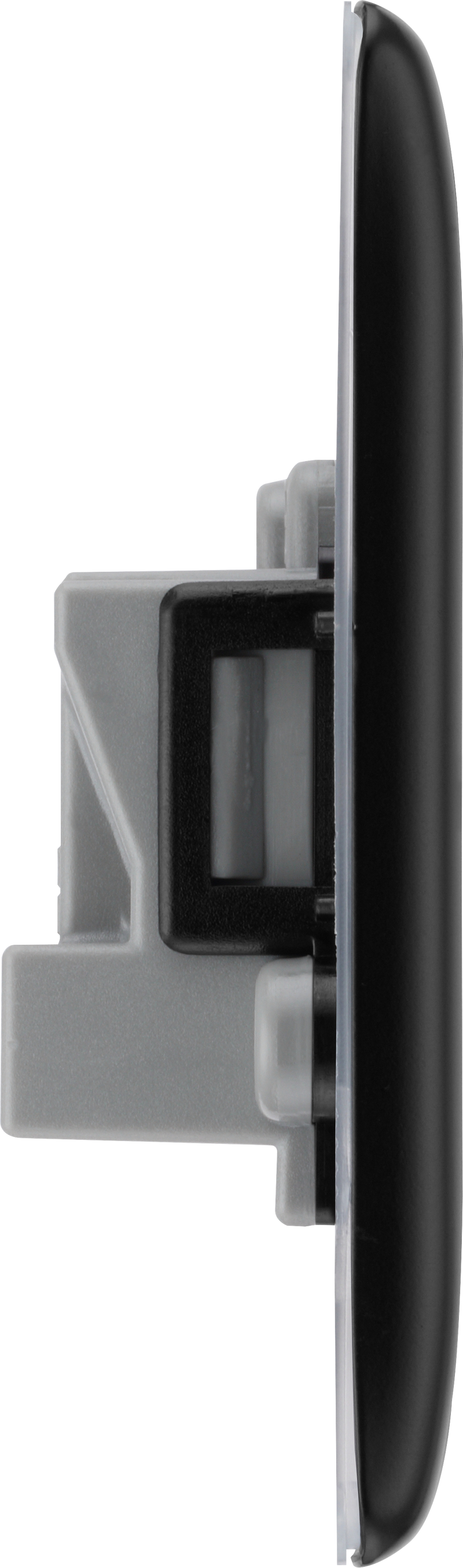 BG Electrical Nexus Metal Matt Black - 5A, single, unswitched, round pin