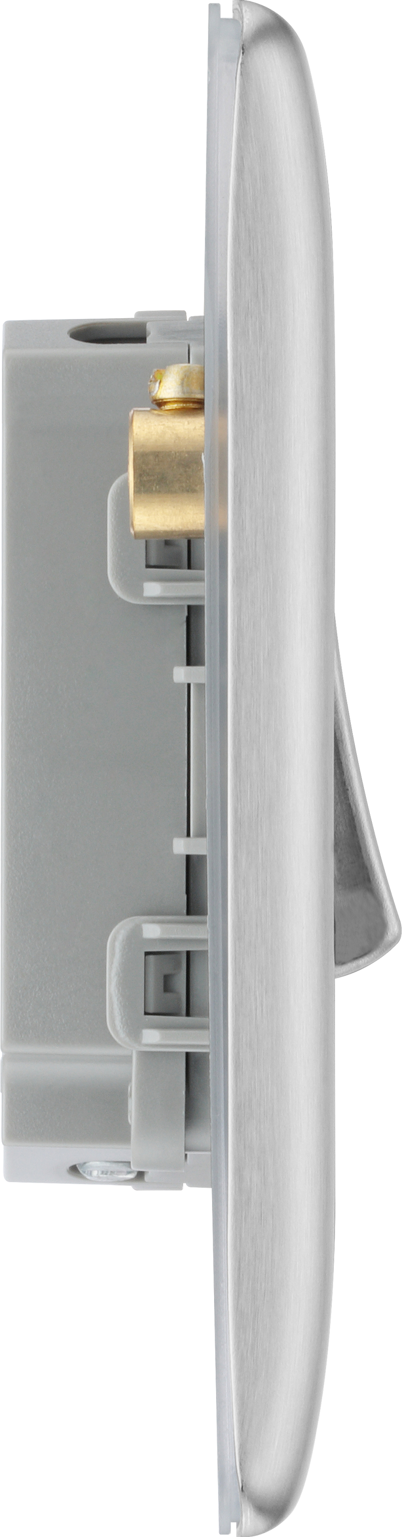 BG Electrical Nexus Metal Brushed Steel - Quadruple, 2 way switch