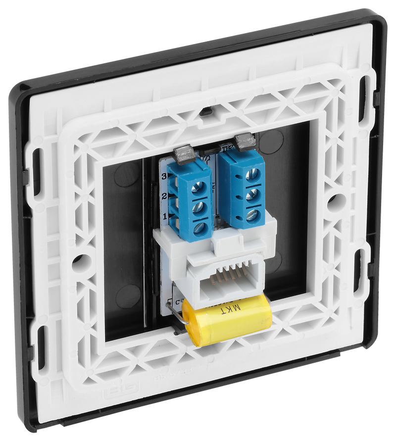 BG Electrical Evolve Matt Blue - Single, telephone socket, master