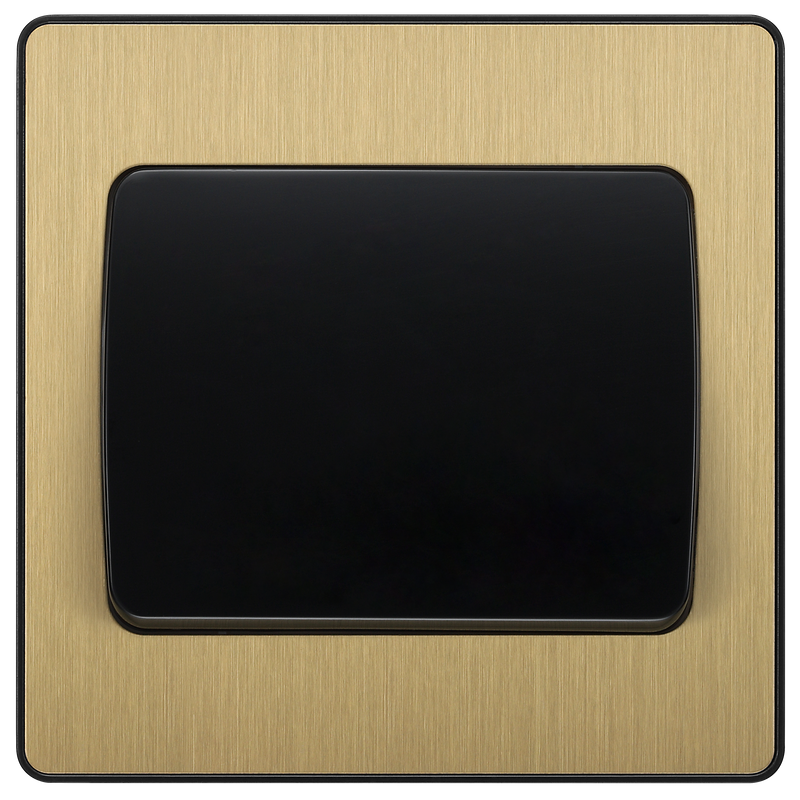 BG Electrical Evolve Satin Brass - Single, 2 way switch, wide rocker