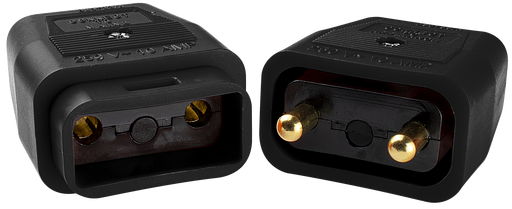 Masterplug Work - 2 Pin Connector, 10A, Black