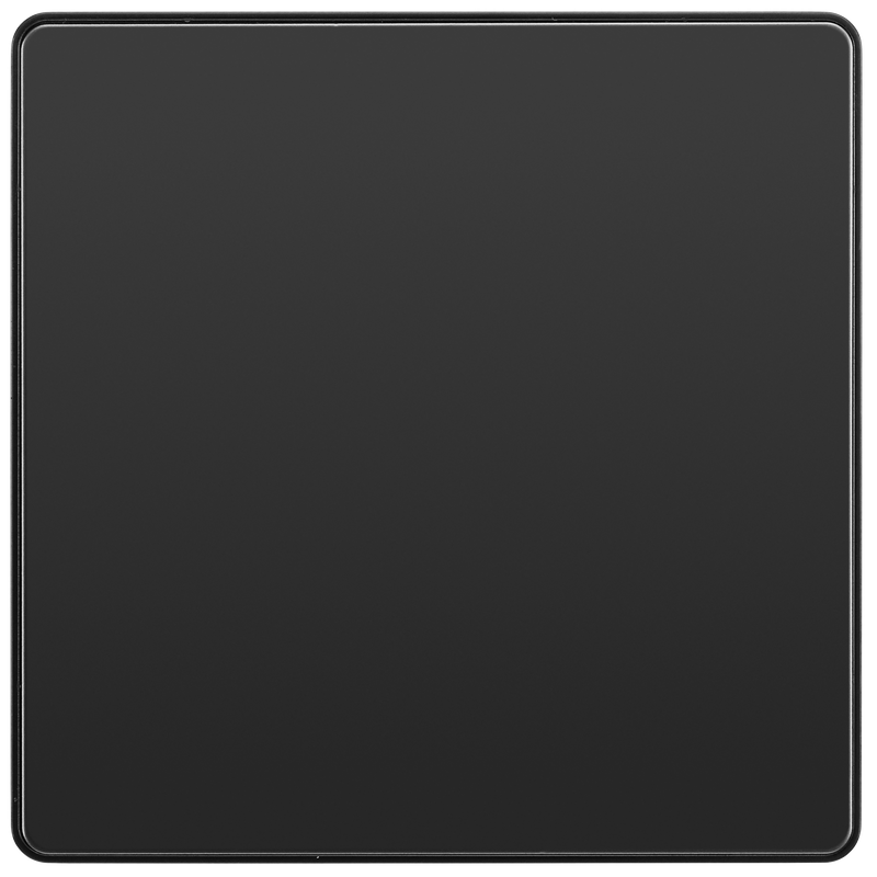 BG Electrical Evolve Black Chrome - Single, blank plate