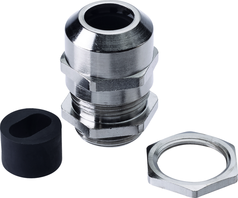BG Electrical Contractor - Brass gland kit, 2.5 - 4mm flat cable, cable insert and locknut
