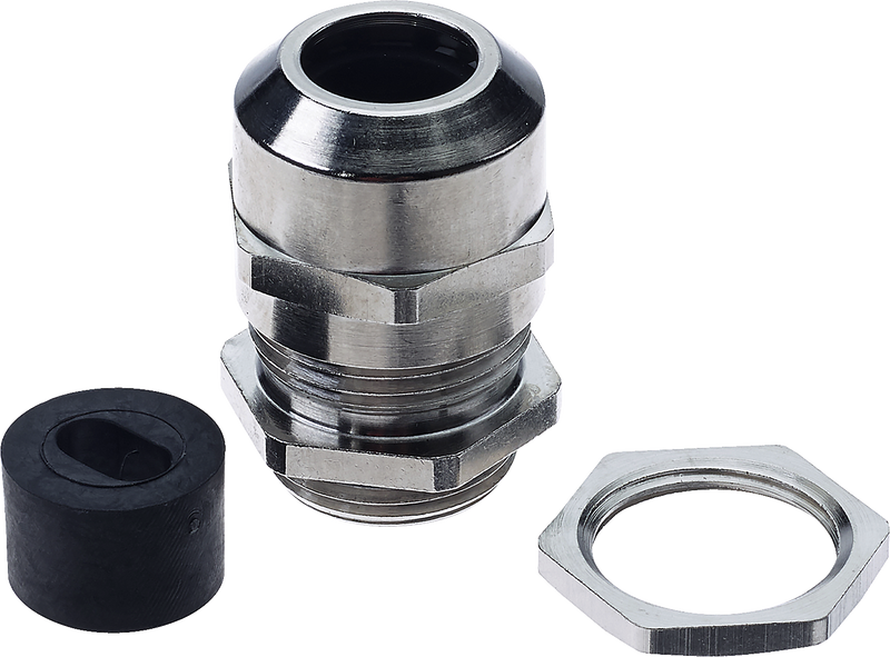 BG Electrical Contractor - Brass gland kit, 1 - 1.5mm flat cable, cable insert and locknut