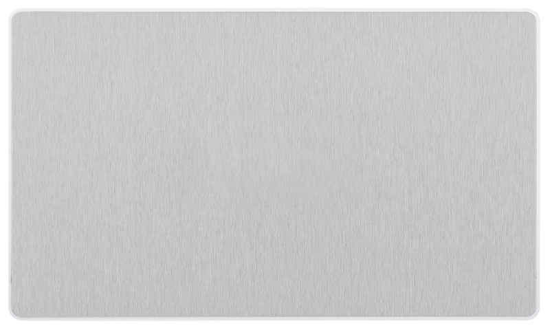 BG Electrical Evolve Brushed Steel - Double, blank plate